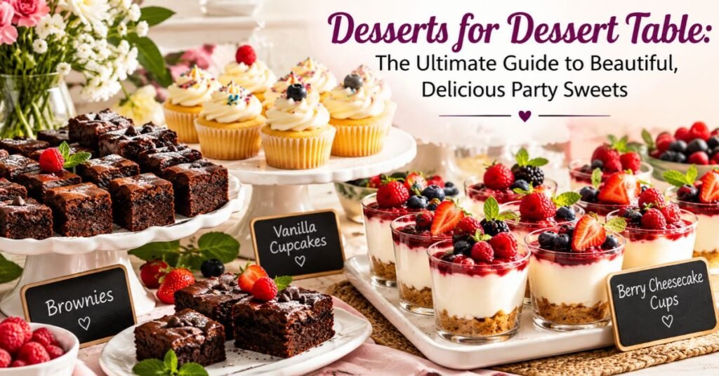 desserts for dessert table